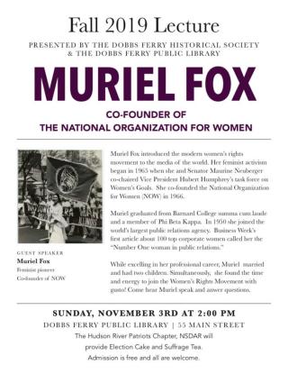 DF Historical Society Event: Muriel Fox Lecture at the DF Public Library