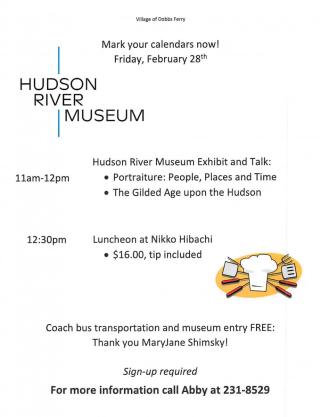 DF Senior Citizen Event: Hudson River Museum Exhibit & Talk