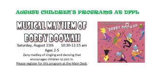 DF Library Event: Musical Mayhem of Bobby Doowah