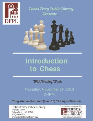 DF Library Event:  Introduction to Chess with Bradley Wank