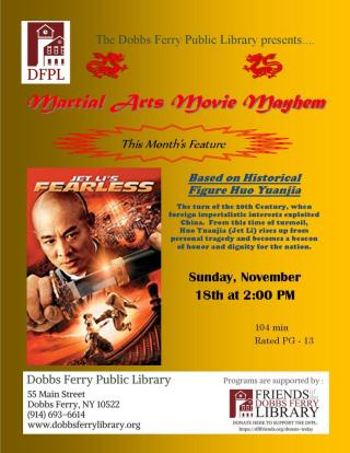 DF Library Event:  Martial Arts Movie Mayhem:  Jet Li's Fearless