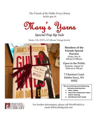 Friends of the DF Public Library: Special Pop Up Sale - Mary's Yarns