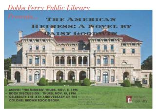 DF Library Event:  Book Discussion: The American Heiress - A Novel by Daisy Goodwin